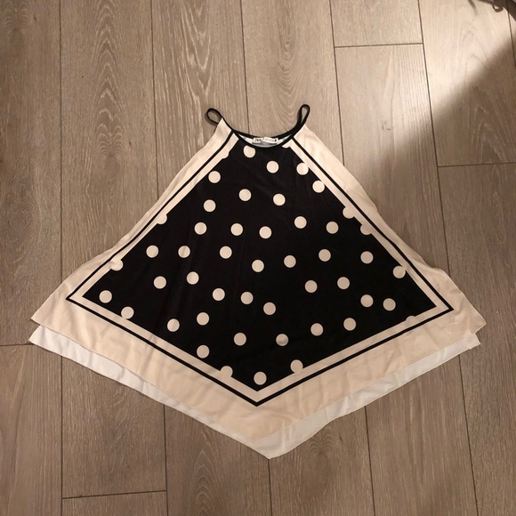 ZARA Satin Bandanna Style Polka Dot Cami - Picture 3 of 5